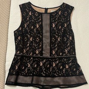 Oasis Lace Peplum Top - UK 14 (US 10)